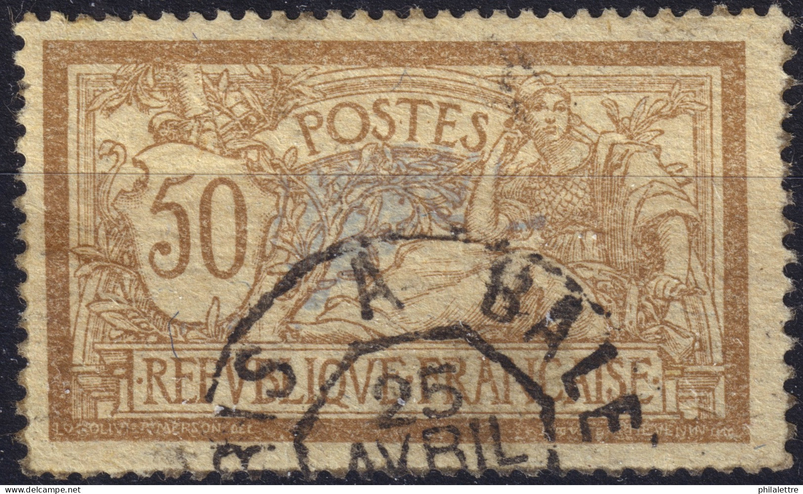 FRANCE - TàD Ambulant "PARIS À BÂLE" Sur Yv.120d 50c Merson Papier GC - B/TB - 1877-1920: Période Semi Moderne