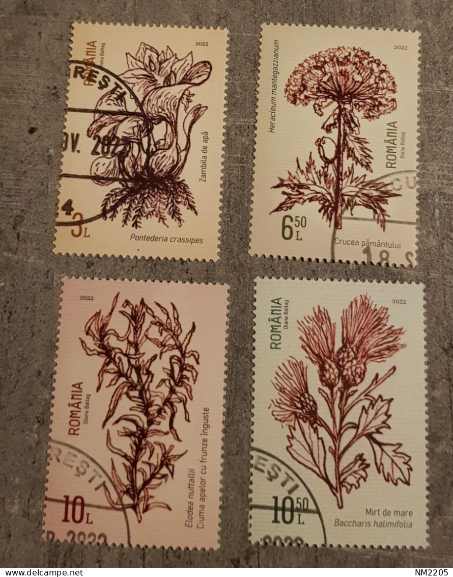 FLOWERS ROMANIA FLOWERS SET CTO-  USED - Used Stamps