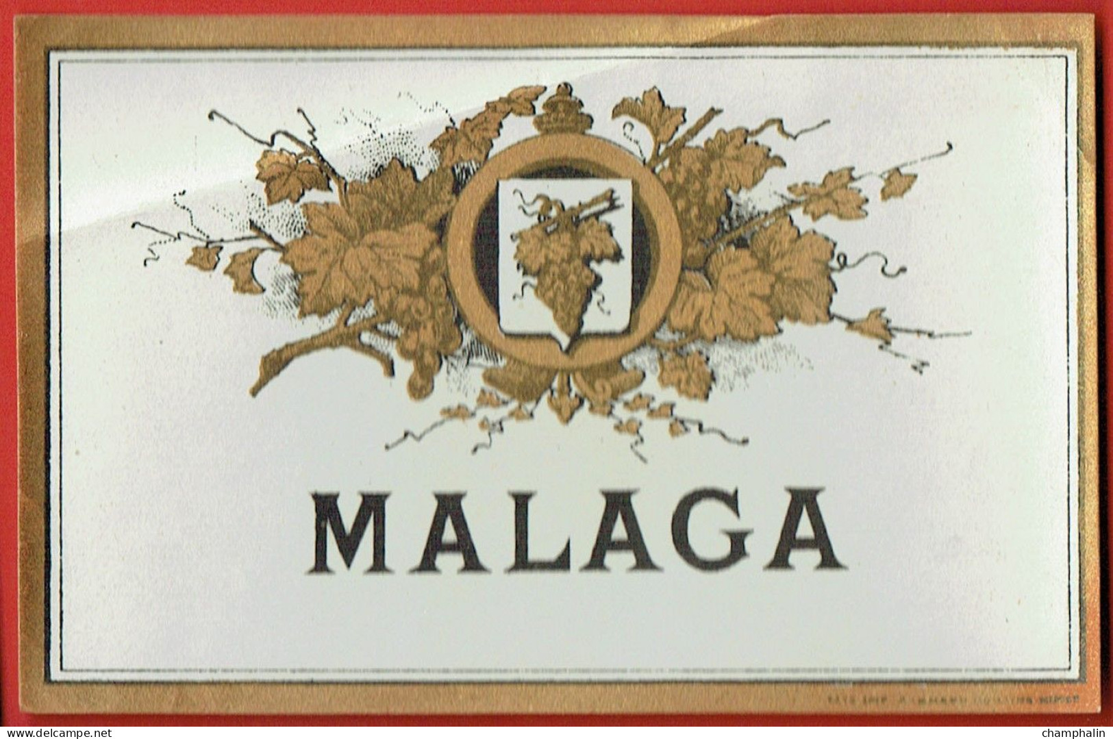 Etiquette De Vin - Malaga - Altri & Non Classificati