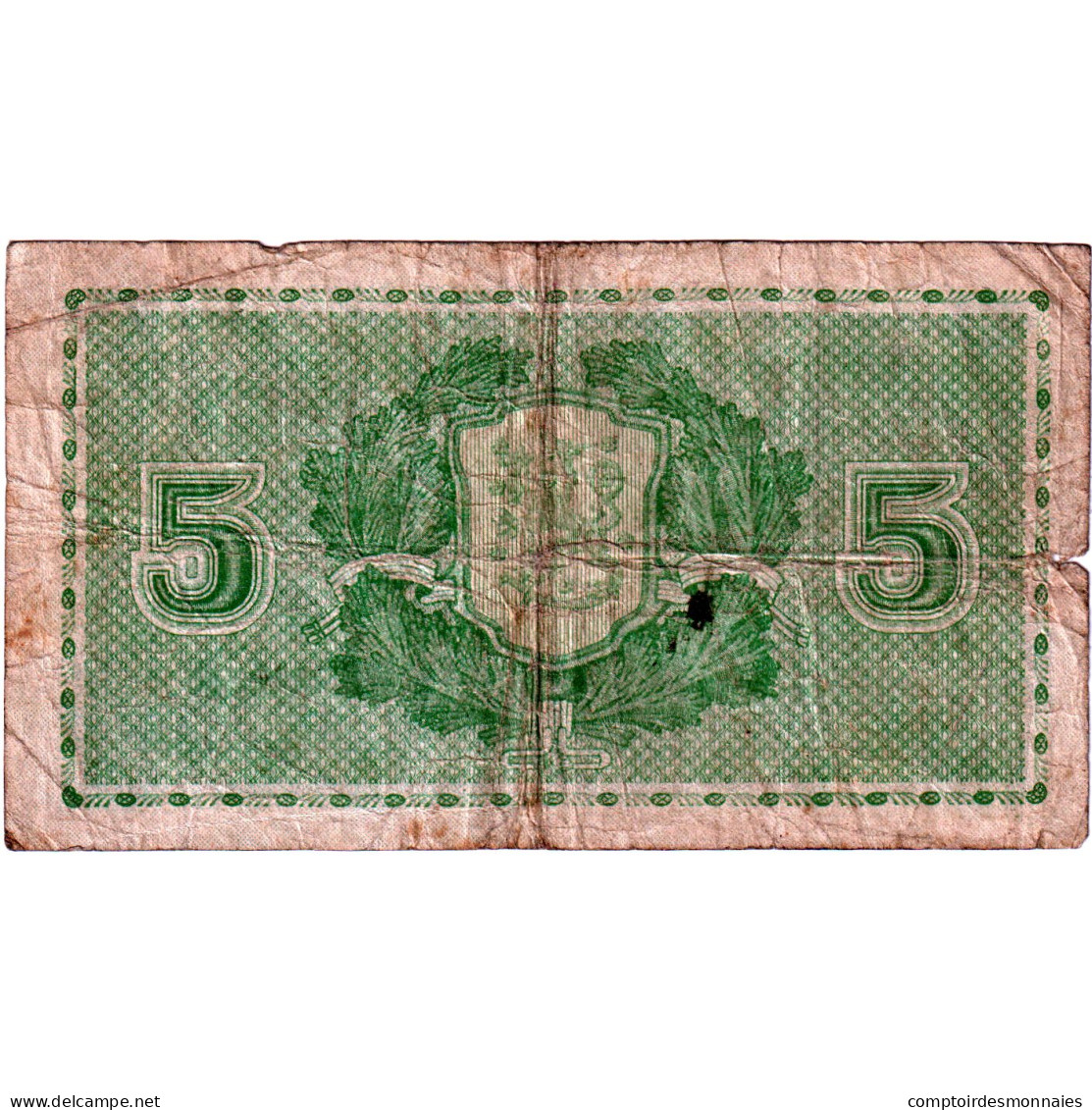 Billet, Finlande, 5 Markkaa, 1939, KM:69a, B - Finnland