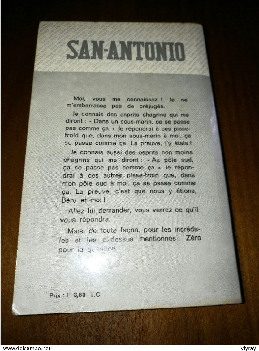 San Antonio "zéro Pour La Question" N° 643 - Schwarzer Roman