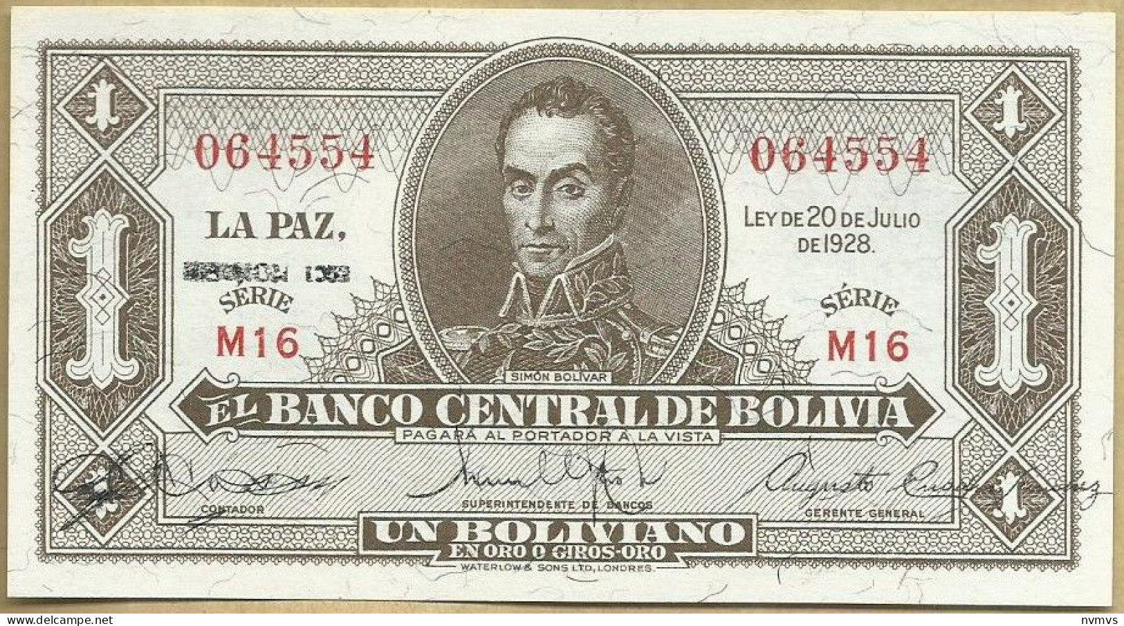 Bolivia - 1 Boliviano 1928 - Bolivia