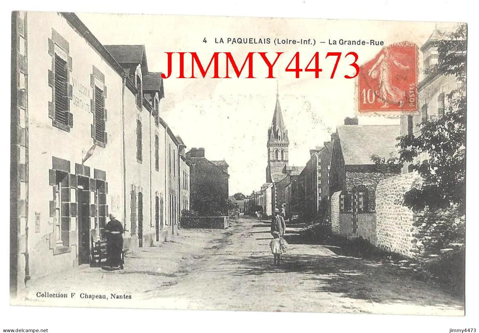 CPA - LA PAQUELAIS (Loire-Inf.) - La Grande Rue ( Bien Animée En 1915 - Canton De Orvault ) N° 4 - Coll. F. Chapeau - Orvault