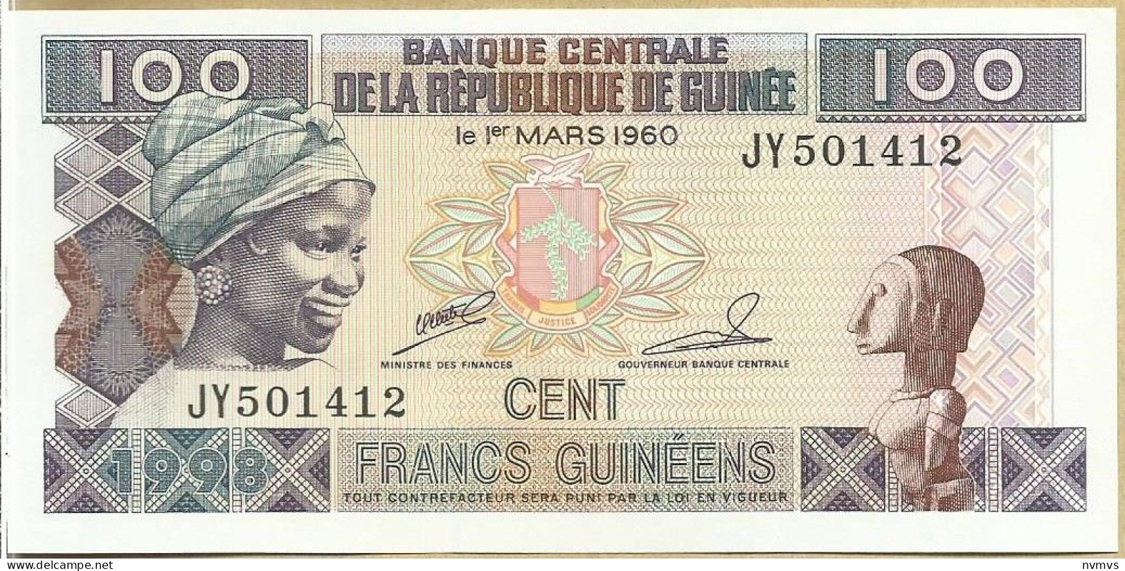 Guine - 100 Francos 1998 - Guinée