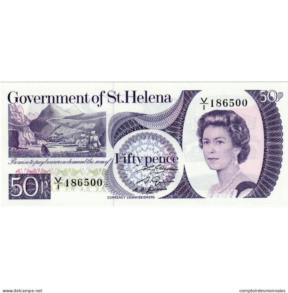 Billet, Sainte-Hélène, 50 Pence, Undated (1979), KM:5a, NEUF - Saint Helena Island