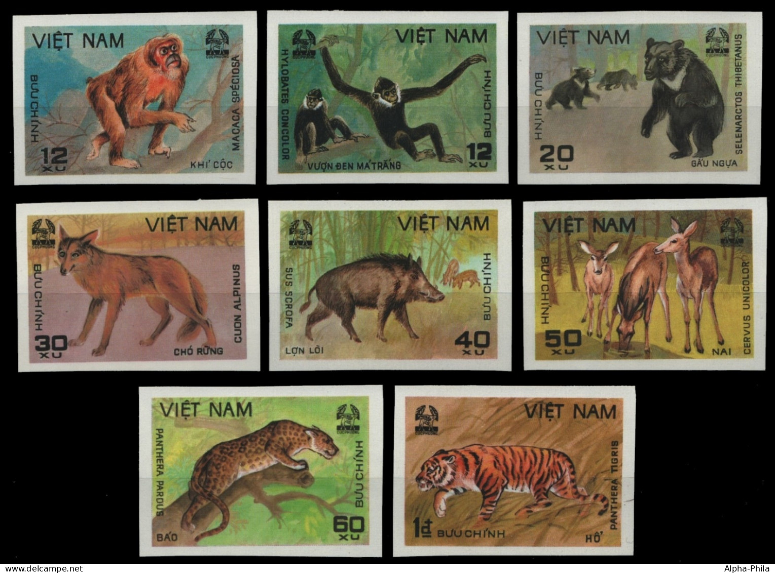 Vietnam 1981 - Mi-Nr. 1155-1162 U (*) - Ohne Gummi Verausgabt - Wildtiere - Viêt-Nam