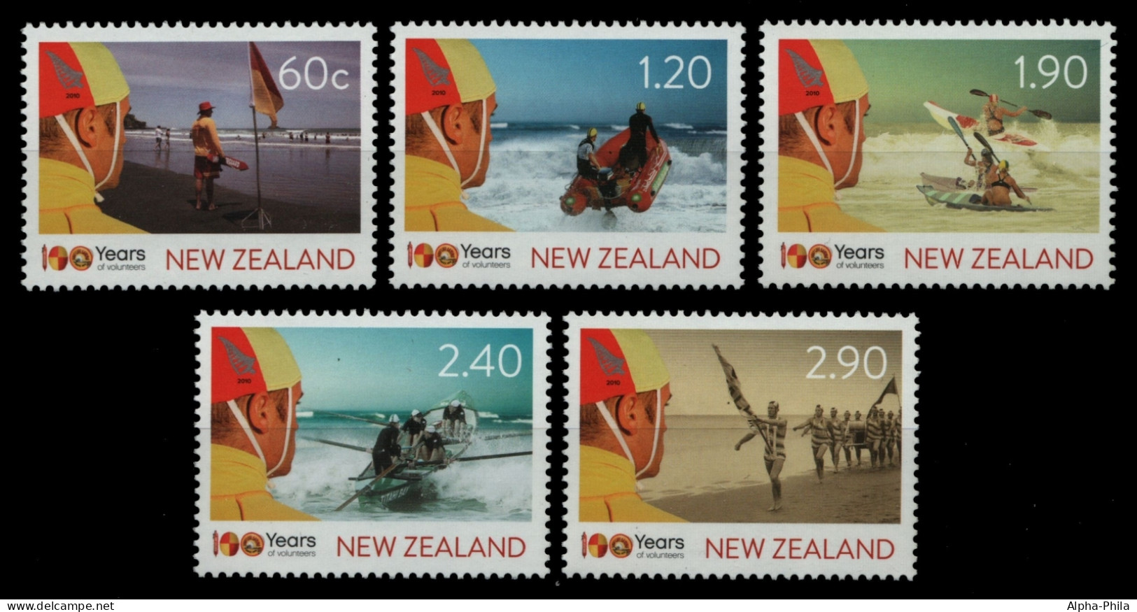 Neuseeland 2010 - Mi-Nr. 2760-2764 ** - MNH - Rettungsschwimmer - Unused Stamps