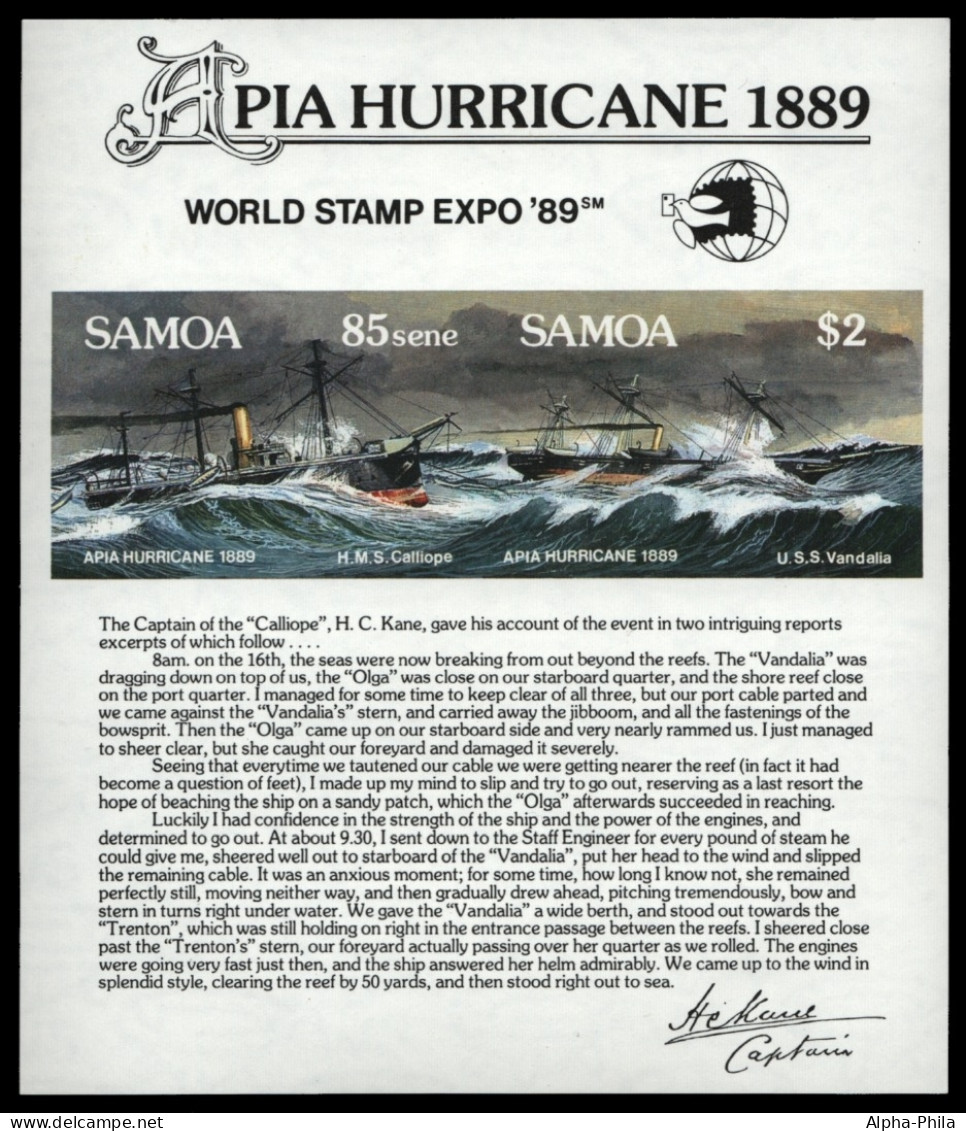 Samoa 1989 - Mi-Nr. Block 47 ** - MNH - Schiffe / Ships - Amerikaans-Samoa