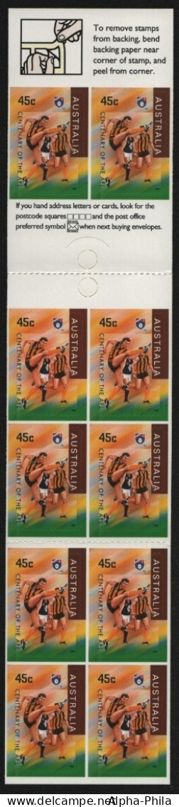 Australien 1996 - Mi-Nr. 1574 ** - MNH - MH 105 - Football - Hawks, Hawthorn - Booklets