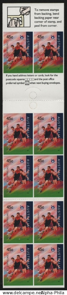 Australien 1996 - Mi-Nr. 1567 ** - MNH - MH 98 - Football - Demons, Melbourne - Booklets