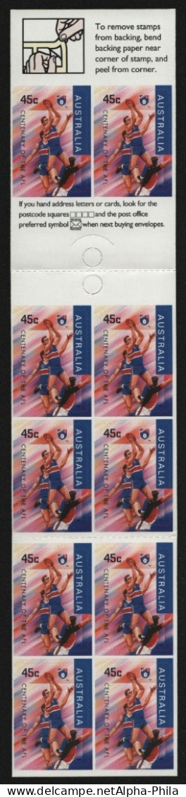 Australien 1996 - Mi-Nr. 1570 ** - MNH - MH 101 - Football - Bulldogs, Footscray - Cuadernillos