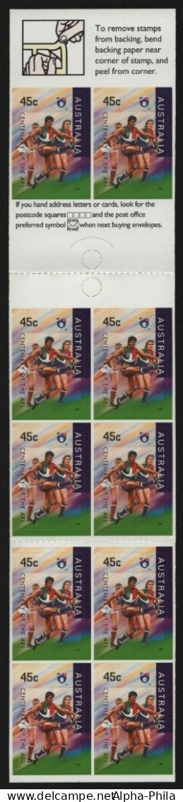 Australien 1996 - Mi-Nr. 1569 ** - MNH - MH 100 - Football - Dockers, Fremantle - Cuadernillos
