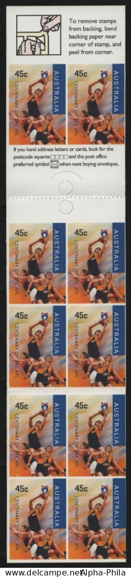 Australien 1996 - Mi-Nr. 1571 ** - MNH - MH 102 - Football - Eagles, West Coast - Postzegelboekjes