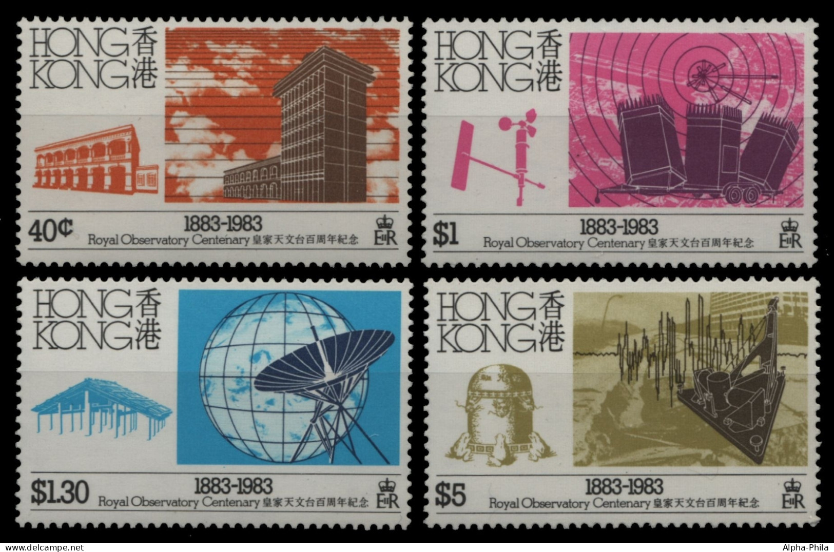 Hongkong 1983 - Mi-Nr. 419-422 ** - MNH - Observatorium - Neufs