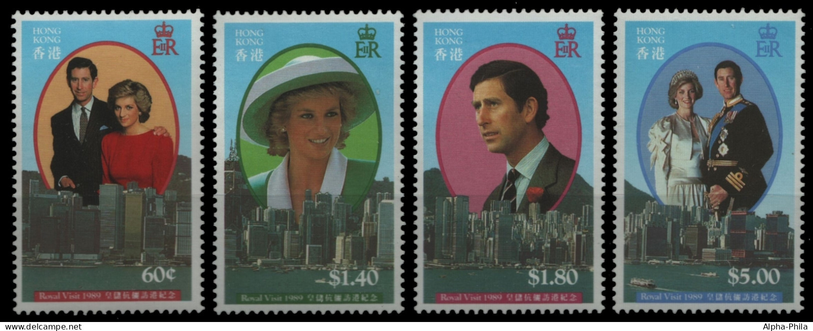 Hongkong 1989 - Mi-Nr. 577-580 ** - MNH - Charles & Diana - Ungebraucht