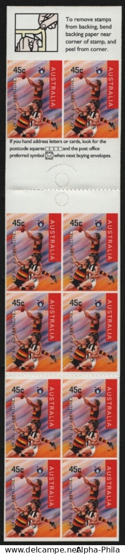 Australien 1996 - Mi-Nr. 1563 ** - MNH - MH 94 - Football - Crows, Adelaide - Markenheftchen