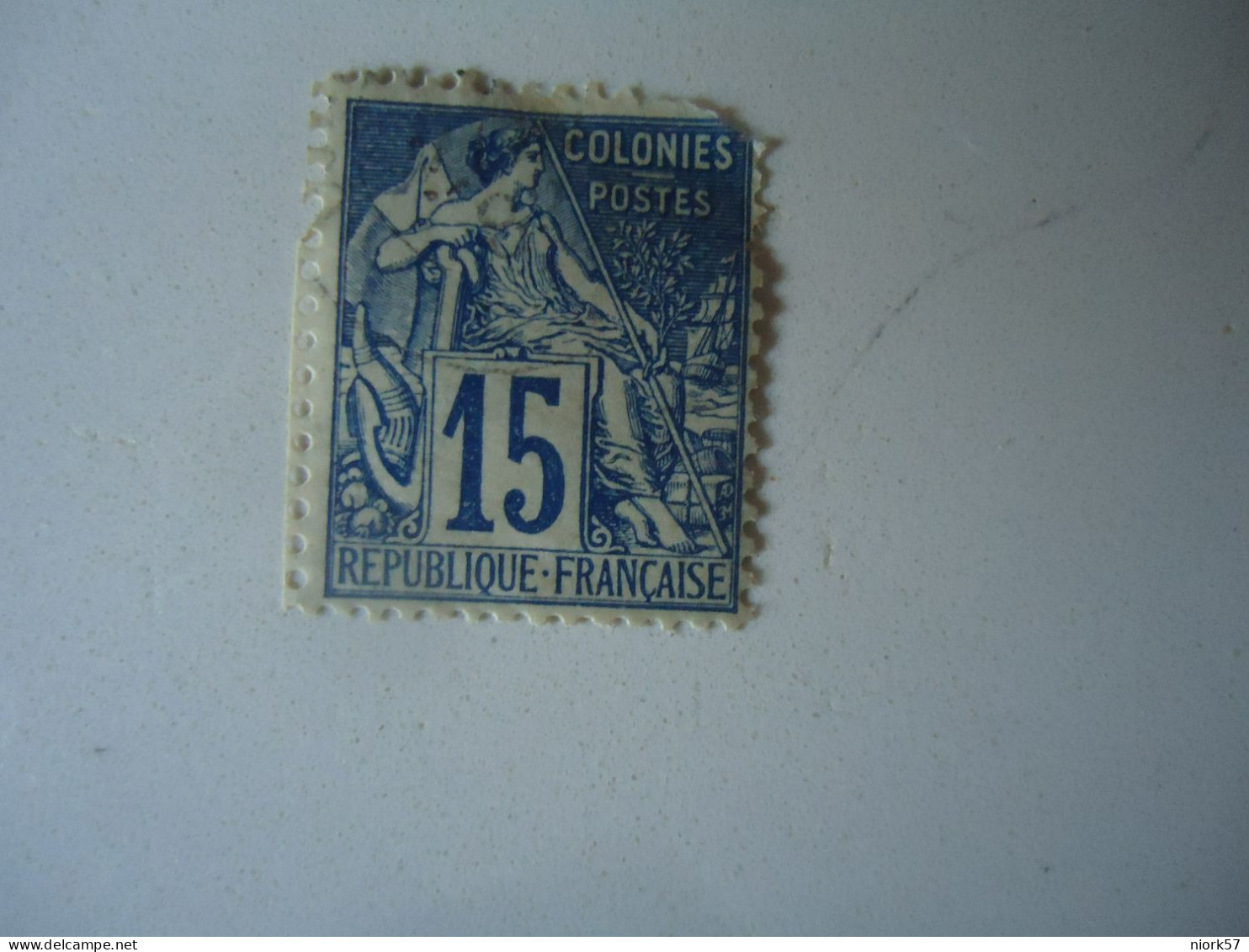COLONIES FRANCE USED STAMPS 15C - Non Classés
