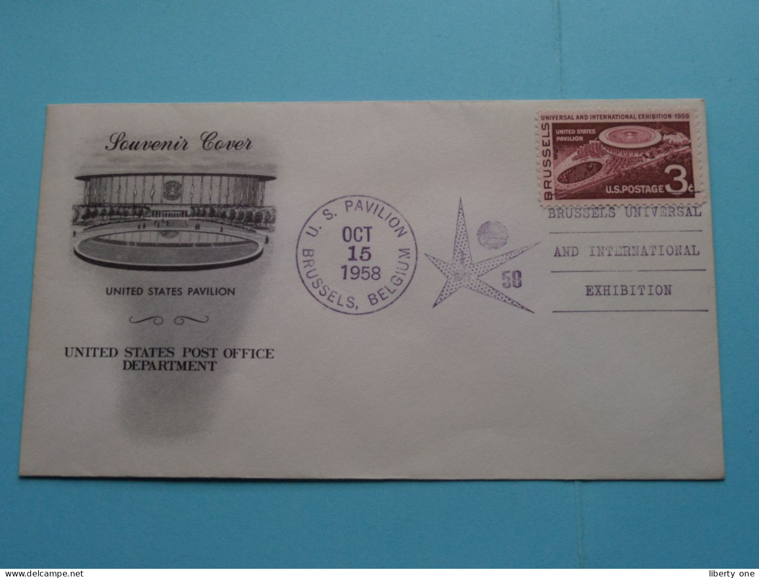 EXPO '58 > Souvenir Cover United States Pavilion > 1958 BRUSSEL ( Voir / Zie SCANS ) Envelope ! - 1951-1960
