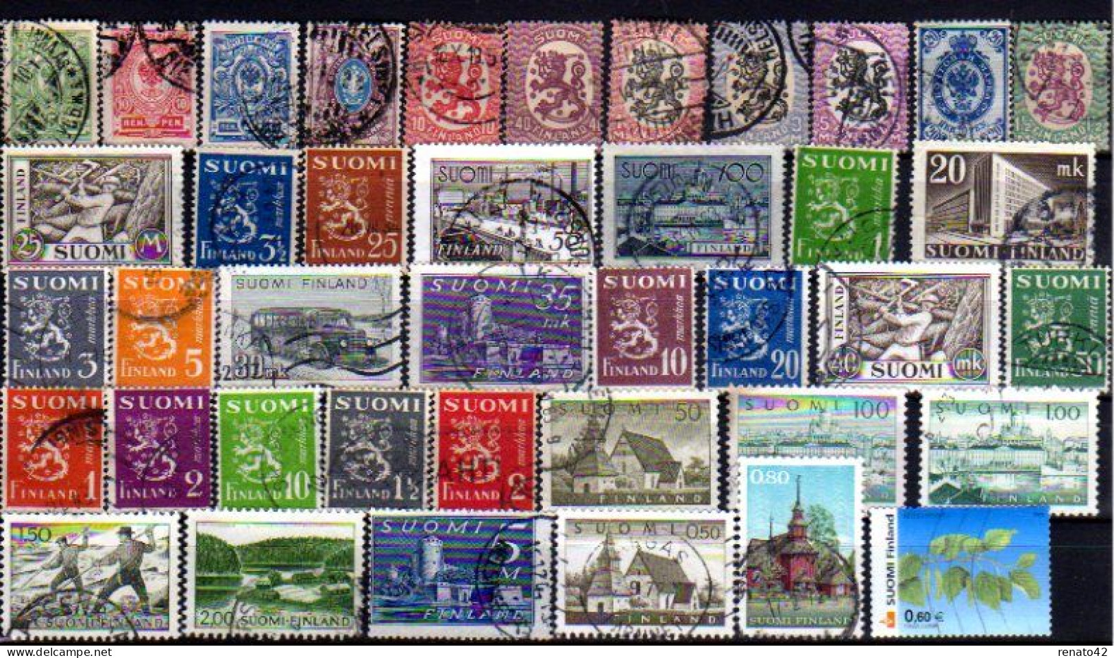 LOT De TIMBRES OBLITERES FINLANDE - Colecciones