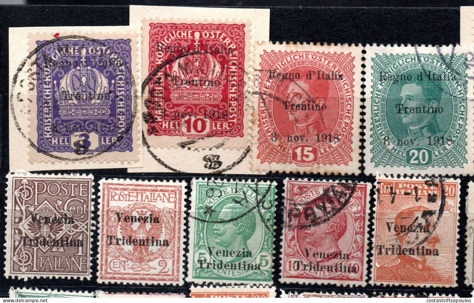 2145.AUSTRIA. ITALY. TRENTINO 1919-1920 41 ST. LOT.POSSIBLY SOME NOT GENUINE. GENERALLY GOOD CONDITION - Oest. Besetzung