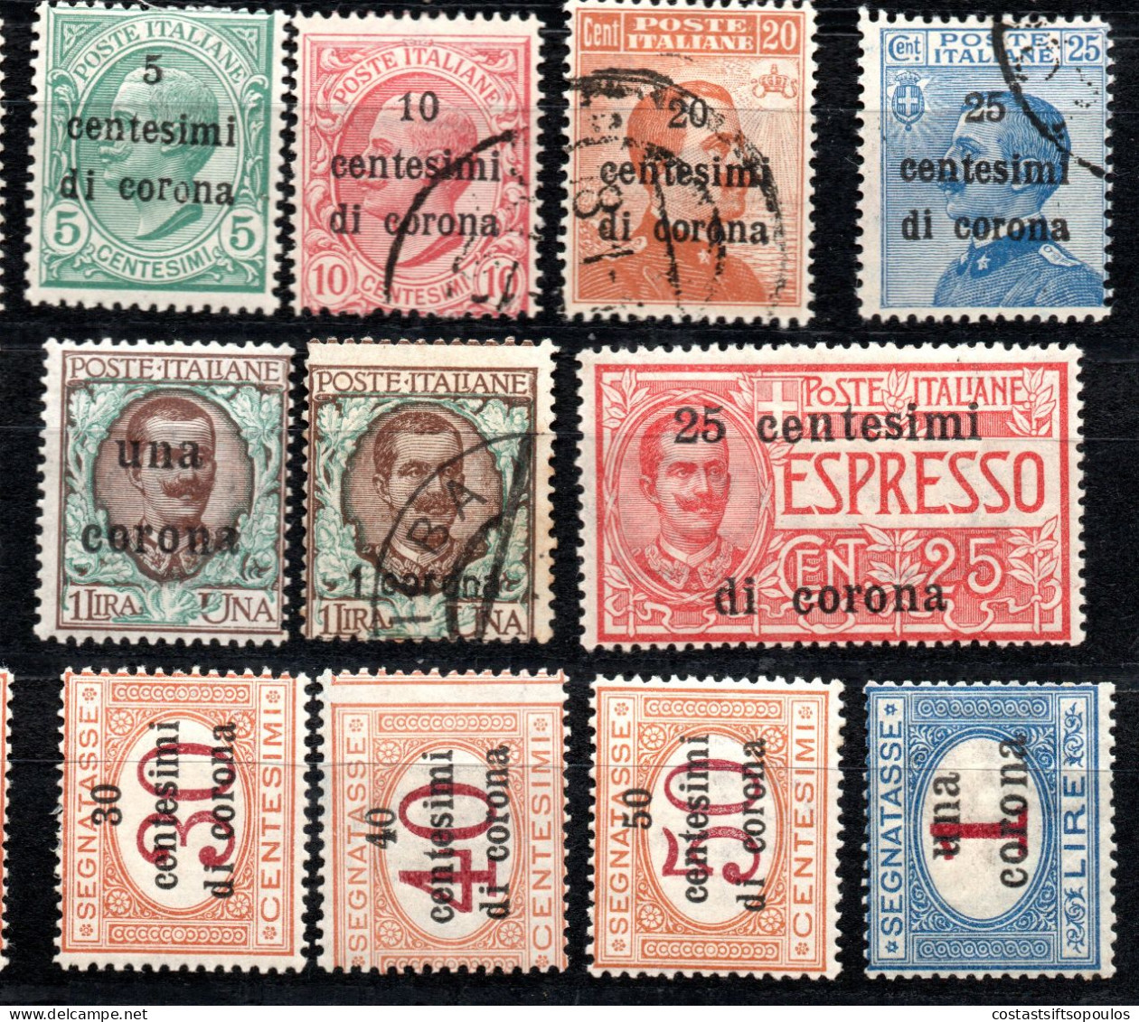 2145.AUSTRIA. ITALY. TRENTINO 1919-1920 41 ST. LOT.POSSIBLY SOME NOT GENUINE. GENERALLY GOOD CONDITION - Austrian Occupation