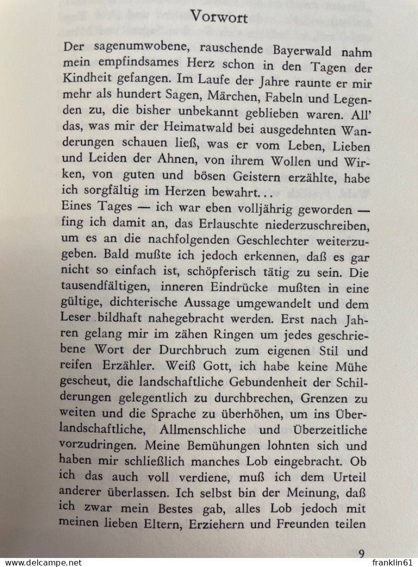 Vor Tag Und Tau : Bayerwaldsagen U. Legenden. - Cuentos & Legendas