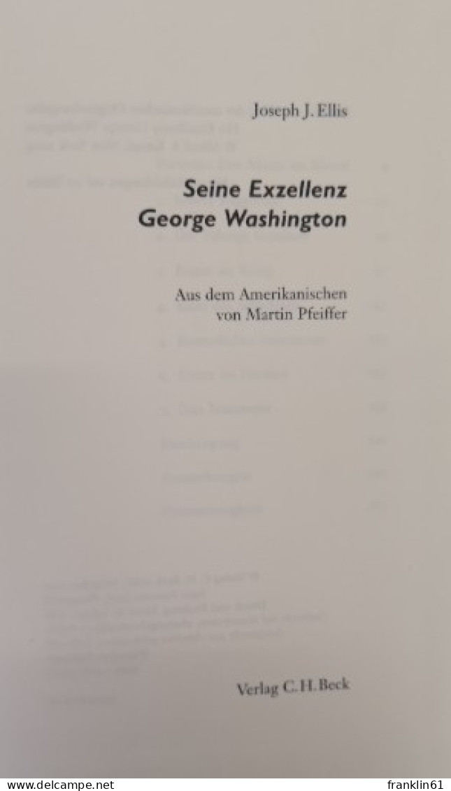 Seine Exzellenz George Washington. Eine Biographie. - Biografía & Memorias