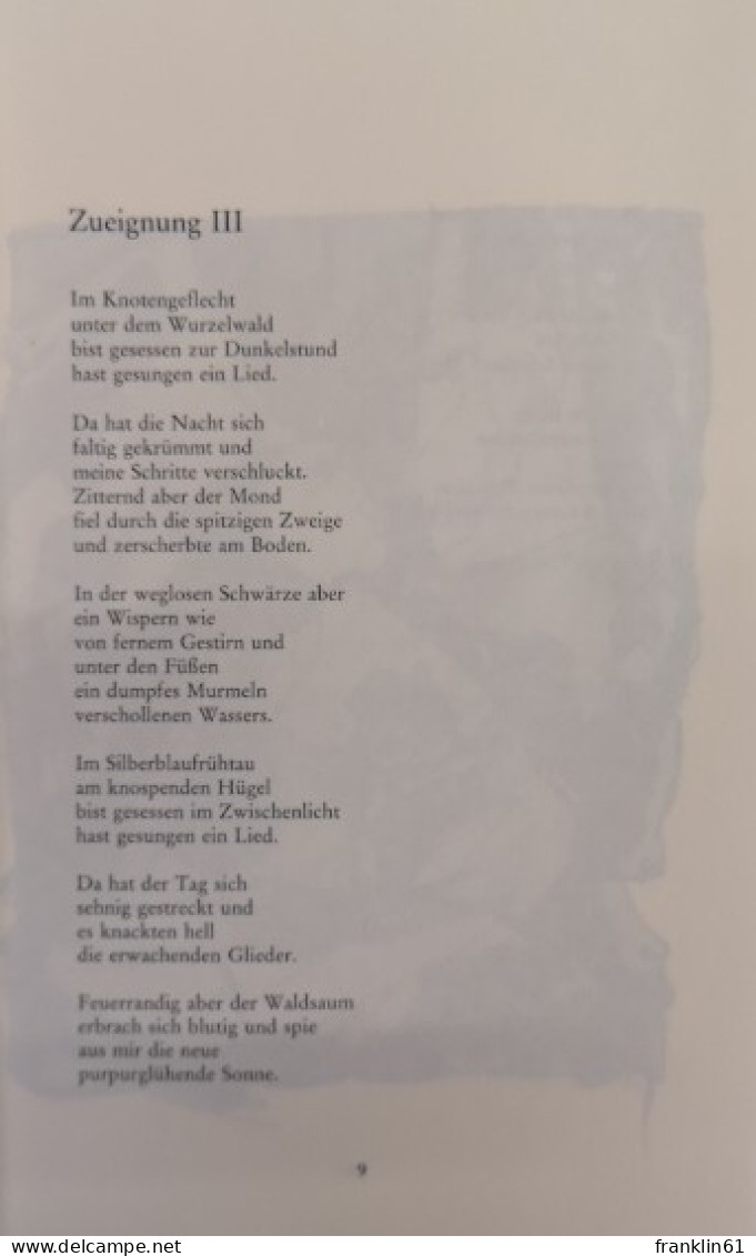 Im Schattenschwarz Deines Haares. Tag Und Nacht Der Liebe. Gedichte. - Poems & Essays