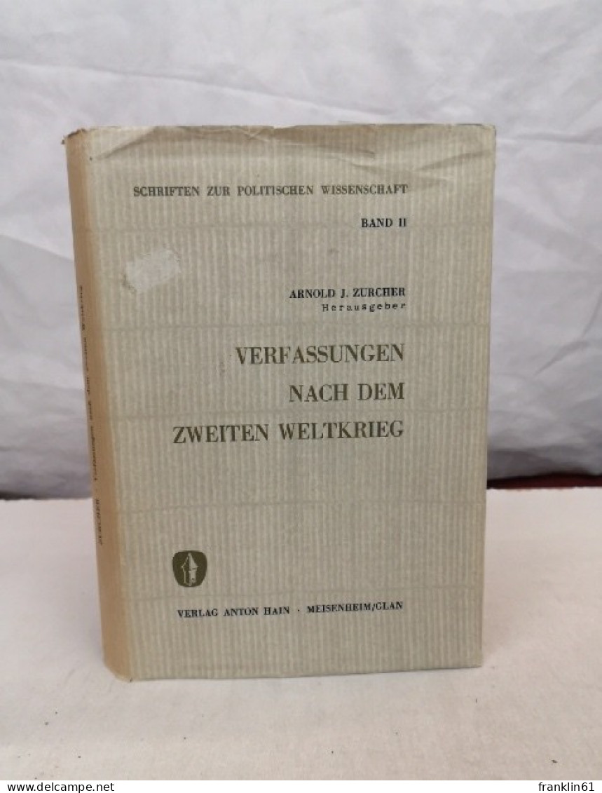 Verfassungen Nach Dem Zweiten Weltkrieg. Schriften Zur Politischen Wissenschaft. Band 2. - Rechten