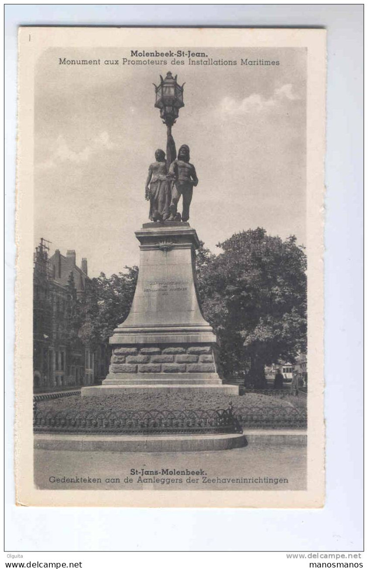 MOLENBEEK ST JEAN  - Carte  Monument Aux Promoteurs Des Installations Maritimes - Petit Editeur De Molenbeek  -- B3/817 - St-Jans-Molenbeek - Molenbeek-St-Jean