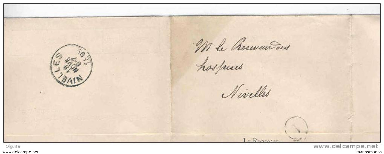 Lettre De Service En FRANCHISE - Omer Lefort , Receveur De FRASNES LEZ GOSSELIES 1899 Vers NIVELLES  --  B1/437 - Franchise