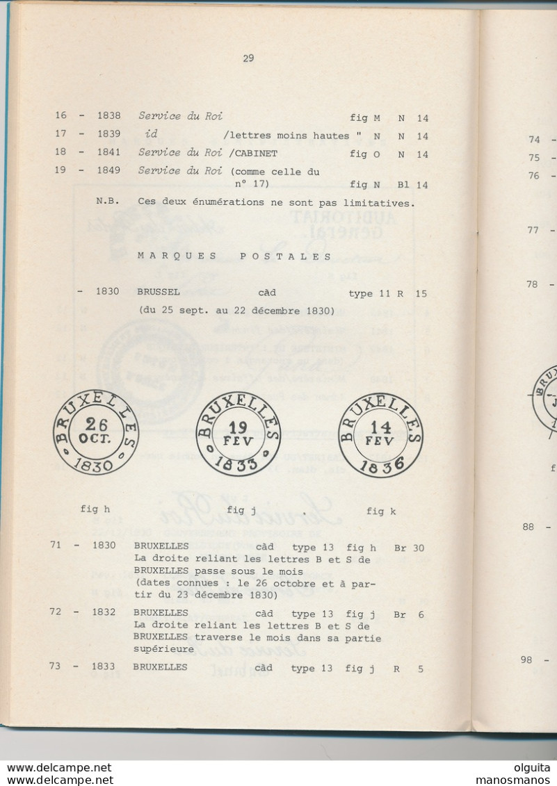 25/903 - BELGIQUE Les Marques Postales Du BRABANT , Par HERLANT , Seconde Edition , 91 Pg ,1978 - Prefilatelie