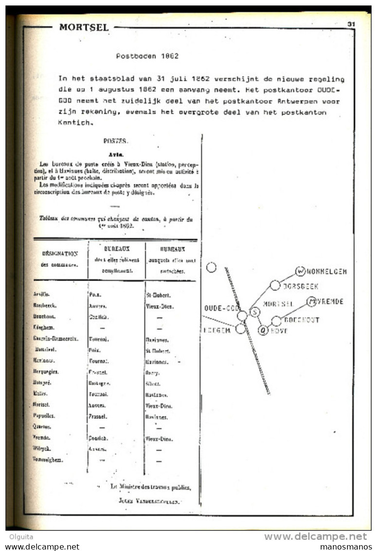 LIVRE Belgique De Postgeschiedenis Van MORTSEL OUDE GOD Par Van Roosendael ,  267 P. , 1987  --  15/276 - Filatelia E Storia Postale