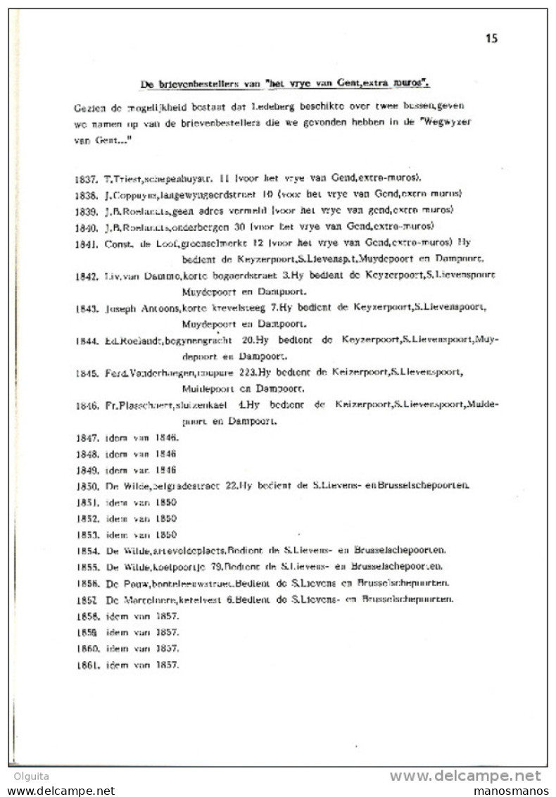 LIVRE Belgique - Postmerken Van LEDEBERG Tot 1974 , Par Maenhout , 32 P. , 1988 -  TB Etat --  15/290 - Filatelia E Historia De Correos