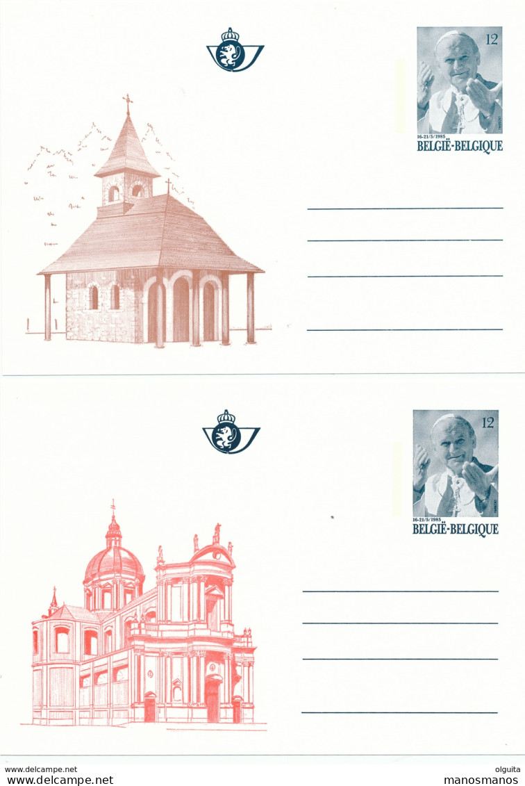 YY110 - Série De 5 Cartes Postales Visite Du Pape BK 34/38  - COB 55 EUR - Etat Neuf - Illustrated Postcards (1971-2014) [BK]