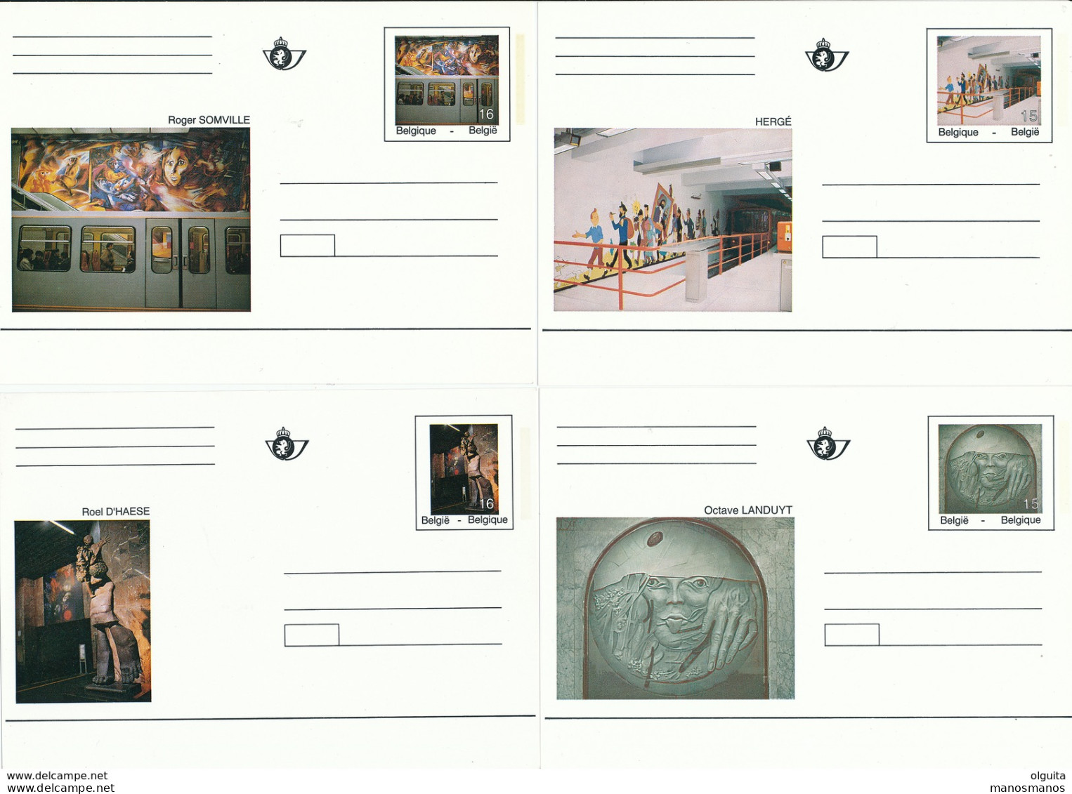 YY109 -14 Cartes Postales METRO - COB 77.50 EUR - Etat Neuf - Cartes Postales Illustrées (1971-2014) [BK]