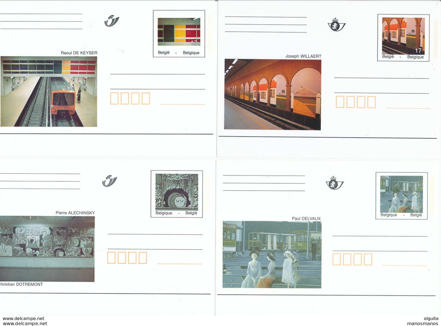 YY109 -14 Cartes Postales METRO - COB 77.50 EUR - Etat Neuf - Tarjetas Ilustradas (1971-2014) [BK]