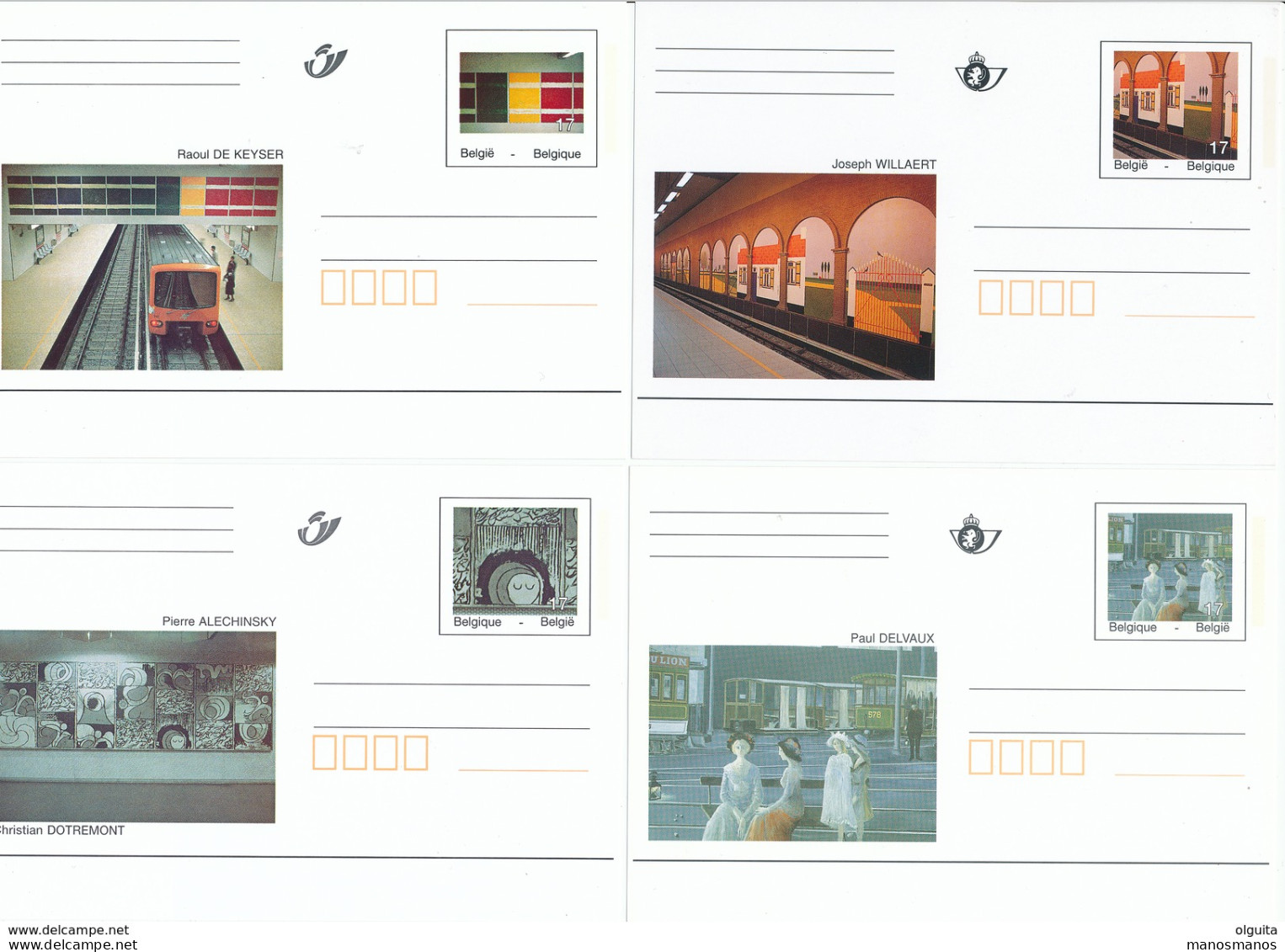 YY109 -14 Cartes Postales METRO - COB 77.50 EUR - Etat Neuf - Cartes Postales Illustrées (1971-2014) [BK]