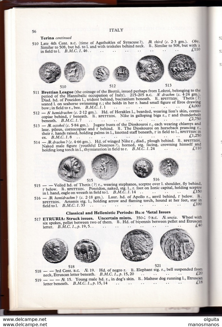 912/30 -- LIVRE/BOOK GREEK COINS And Their Values , Volume I Europe , By David Sear , 356 Pages , 1978 - AS NEW - Libri & Software