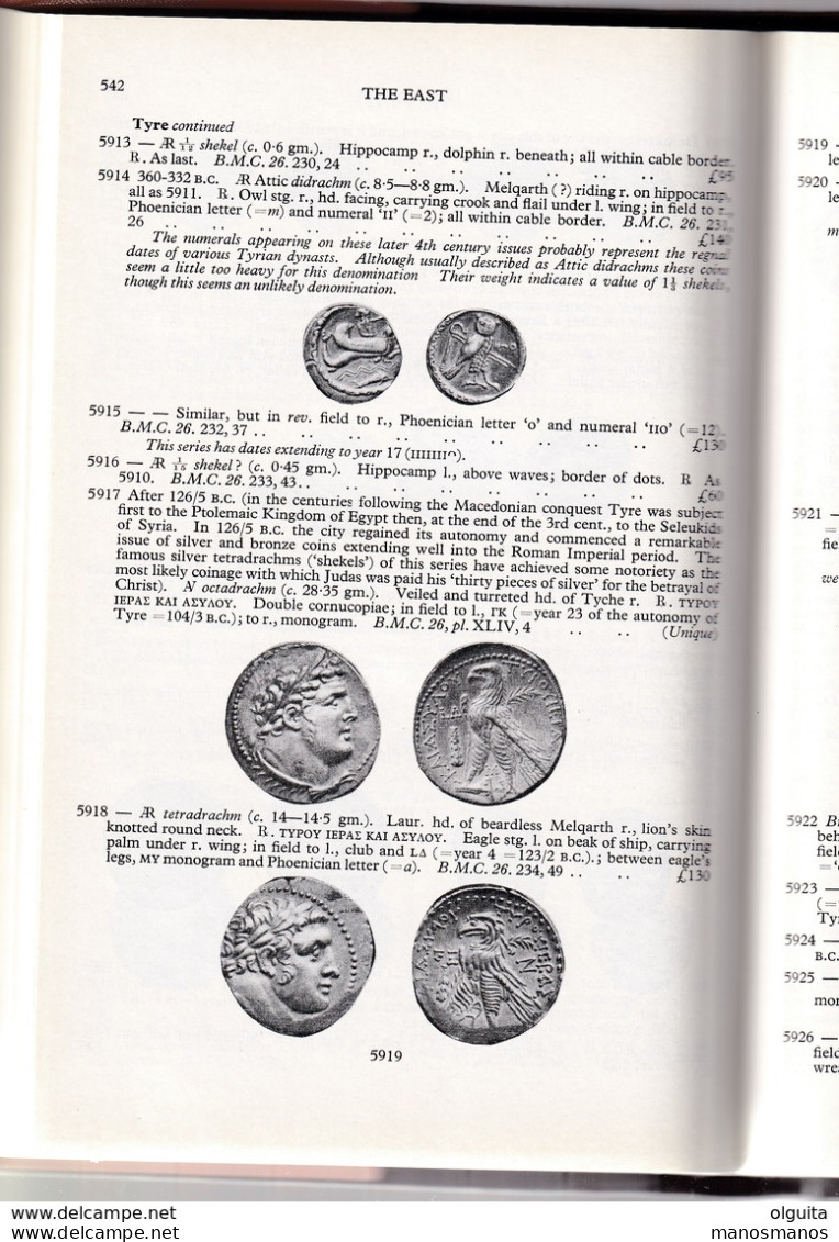 913/30 -- LIVRE/BOOK GREEK COINS And Their Values , Volume II Asia Africa , By David Sear , 493 Pages , 1979 - AS NEW - Libri & Software