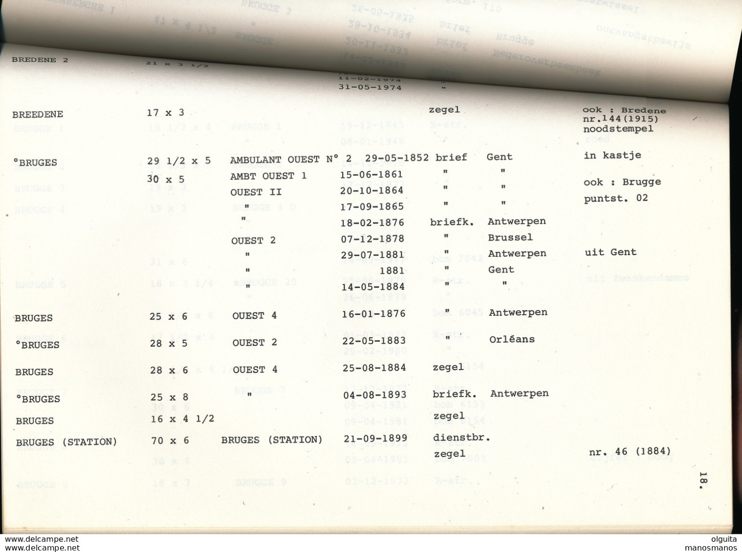 908 A/30 -- LIVRE/BOEK WEFIS Nr 31 -  Naamstempels In West Vl. , 87 Blz ,1982 , Door Bruno Stes - Cancellations