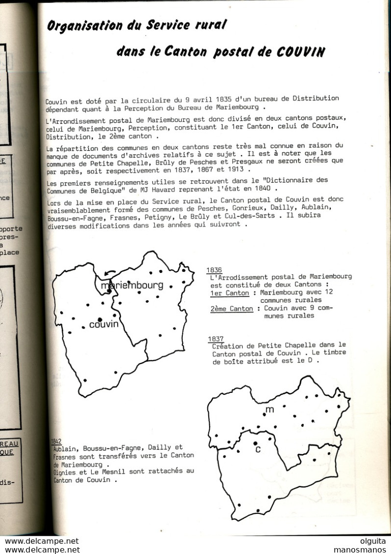 977/25 -- LIVRE Exposition Nationale COUVIPHIL 1989 , 56 Pages - TB Articles Sur COUVIN , Poste Rurale , Bur. Echange - Expositions Philatéliques