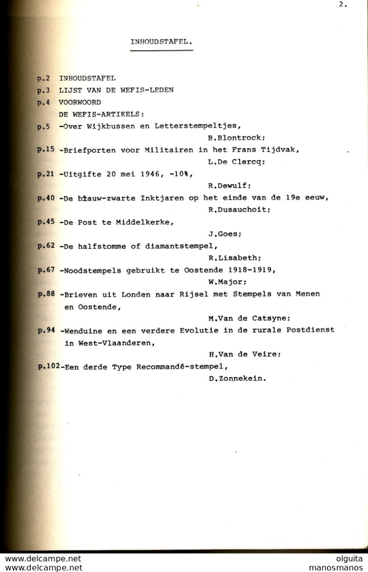 987/25 --  WEFIS Lustrumnummer , Diverse Artikelen , Zie Inhoudstabel , 1987 , 106 Blz. - Olandesi (dal 1941)