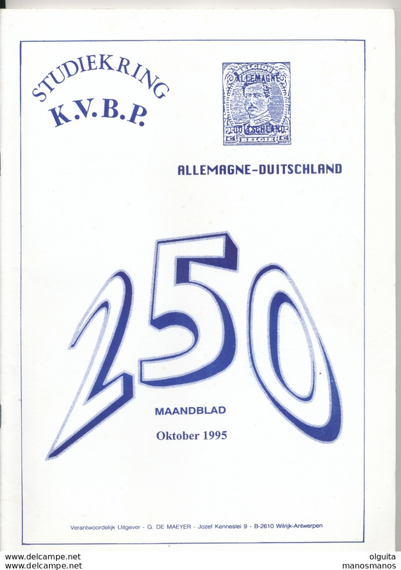 985/25 --  VBP Studiekring ANTWERPEN Nr 250 - BEZETTING Allemagne - Duitschland , 1995 , 69 Blz - Nederlands (vanaf 1941)