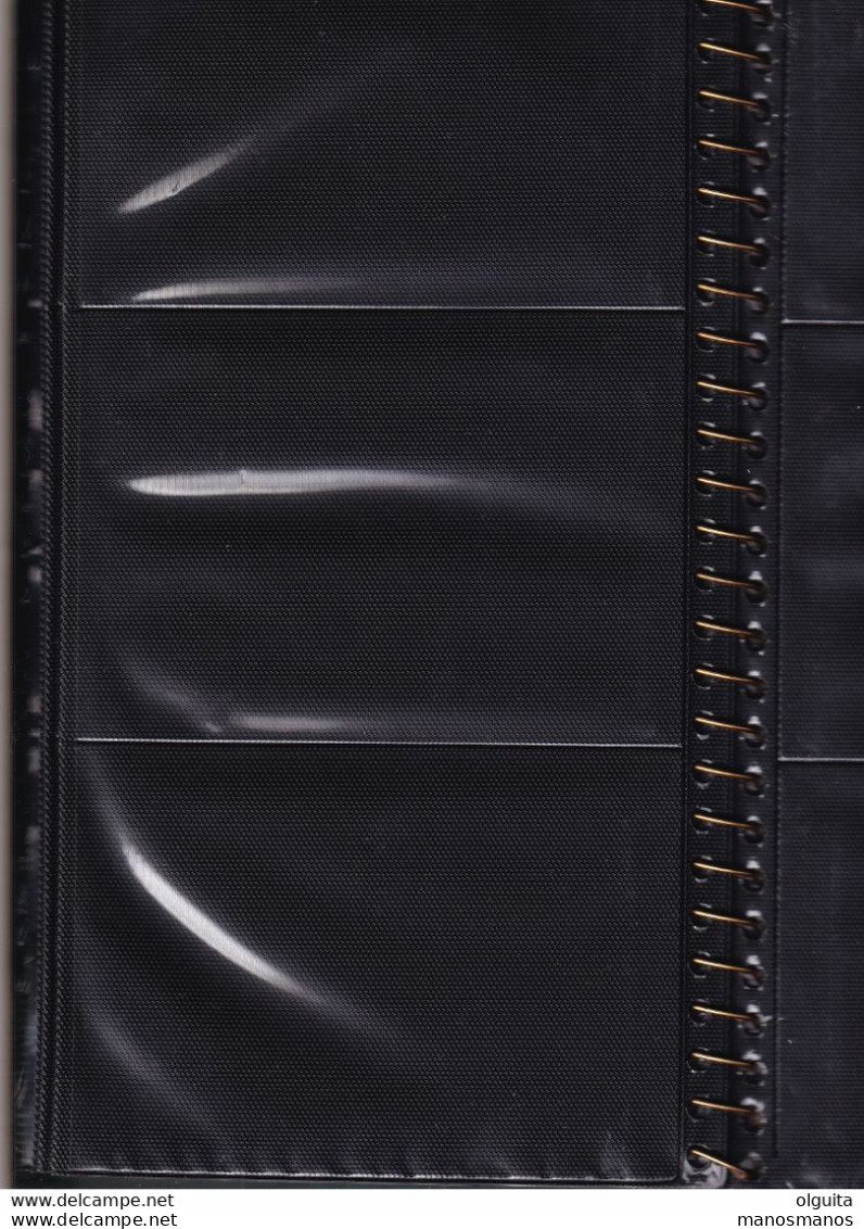 982/30 -- Joli Petit Album (34x 19 Cm) Avec Feuilles Noires Dépliantes (en Accordéon) Pour 144 Cartes (12 X 12 Cartes) - Alben, Binder & Blätter