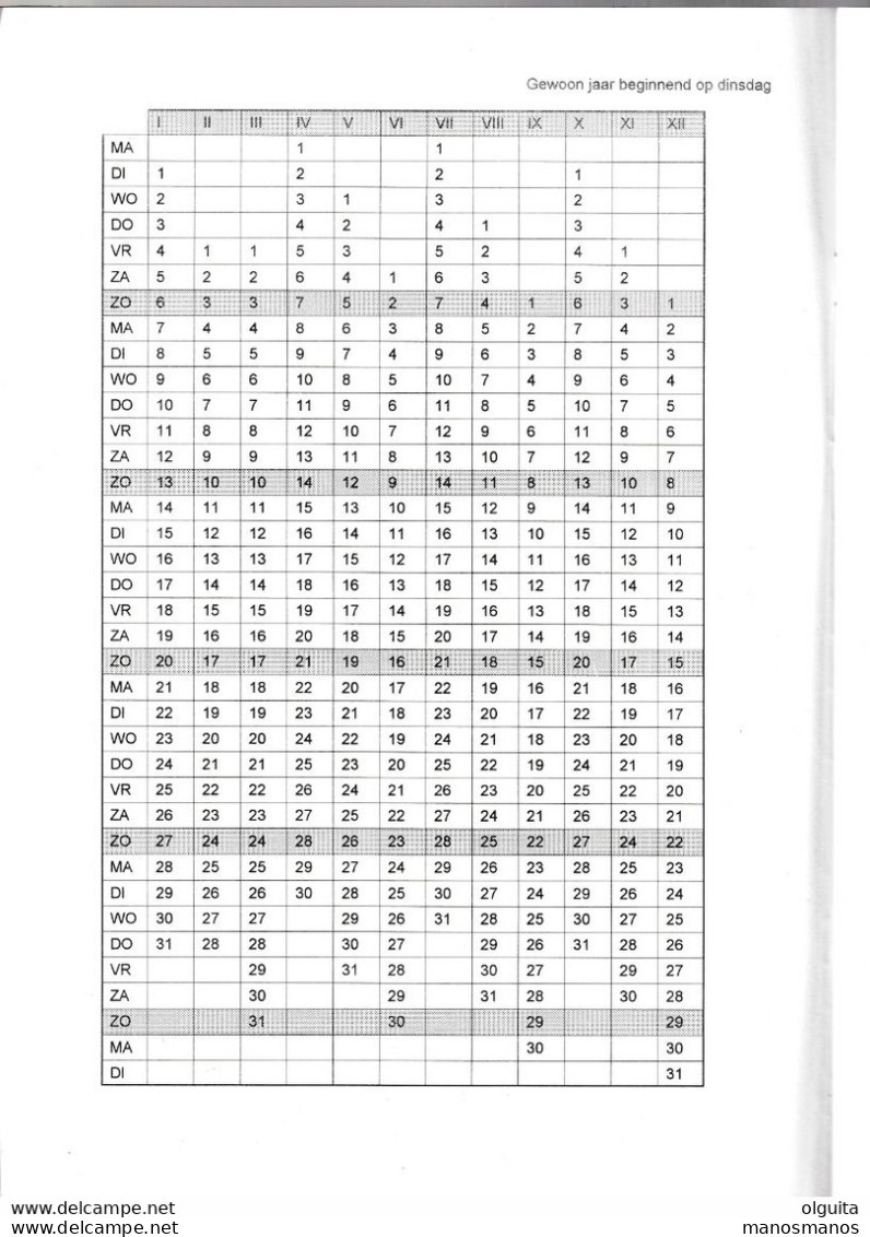 30/960 - Kalender 1650 - 2019 , Par Karel Langenaken , Uitgave Studiekring Antwerpen , 36 Pg - Otros & Sin Clasificación