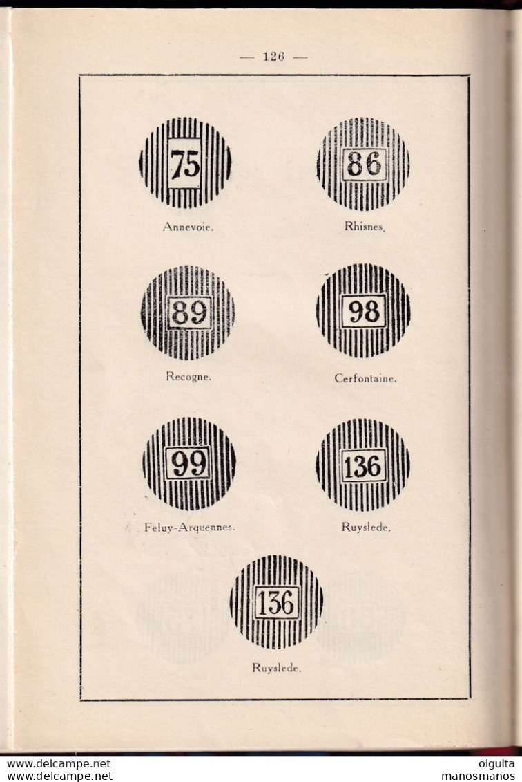 30/949 - Les Oblitérations à Numéro De Belgique, Livre En Jolie RELIURE , Par André De Cock ,126 Pg, 1935 -  Etat TTB - Oblitérations