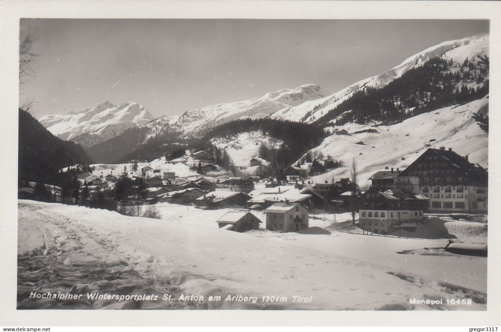 D8495) Wintersportplatz ST. ANTON Am ARLBERG -  Verschneite Häuser ALT !! - St. Anton Am Arlberg