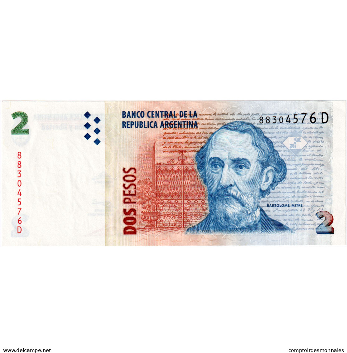 Billet, Argentine, 2 Pesos, 2002, Undated (2002), KM:352, NEUF - Argentine