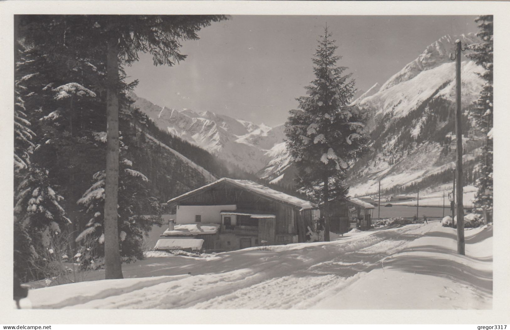 D8498) STEINACH Am Brenner - Tirol - Verschneite Staße Mit Einzelnem Haus - Tolle Alte FOTO AK - Steinach Am Brenner